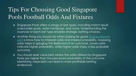 singaporepools football odds|Football Bet Types .